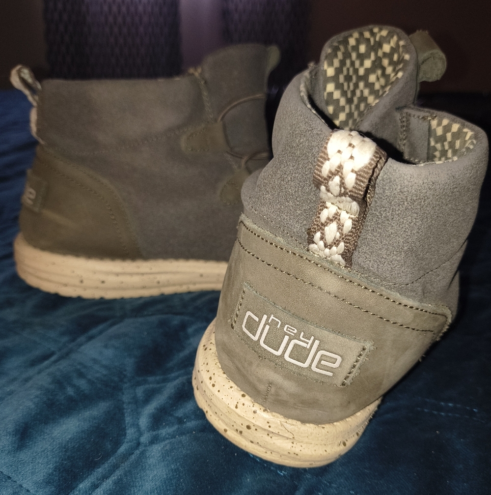 Hey Dude Lea Ankle Boot Bootie Casual Comfort Gray Coffee Women’s Size 9